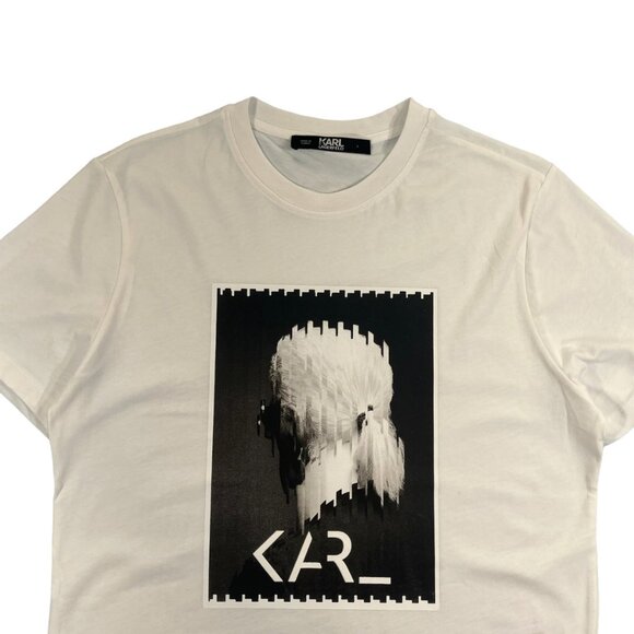 Karl Lagerfeld Graphic Print T-shirt LARGE - Picture 1 of 3